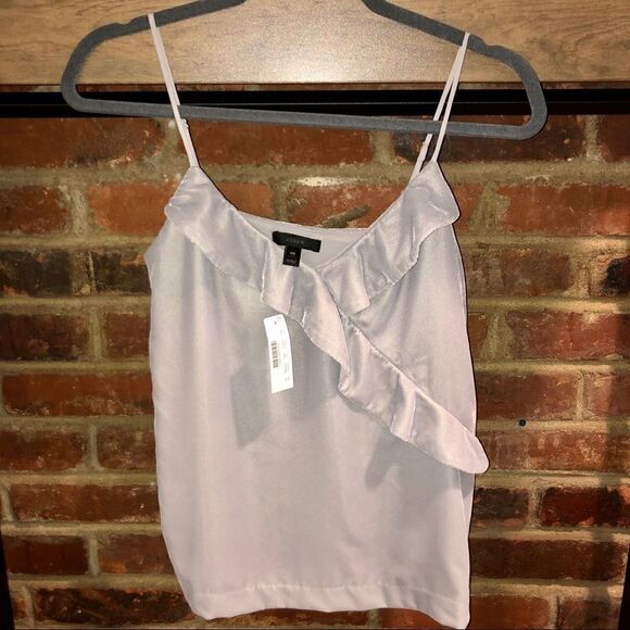 NWT J Crew Velvet Ruffle Tank Top - Sz 00 - Picture 2 of 9